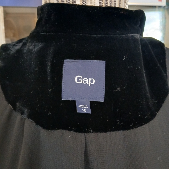 Gap Silk Black Stand Collar Blazer - 12 - Picture 5 of 9